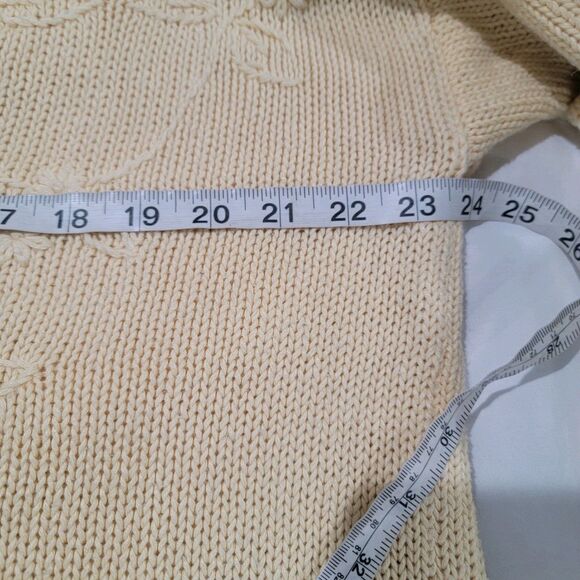 Vintage Moda International Womens Sweater Size 2X Neutral Floral Granny Boho - Picture 6 of 7